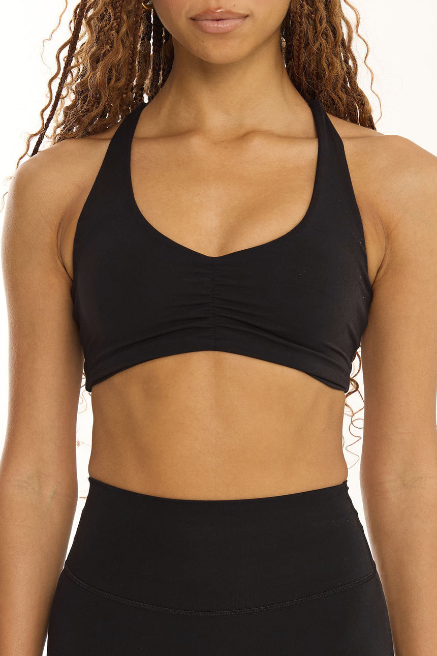 CLASSIC FIT KNOT BRA - ONYX